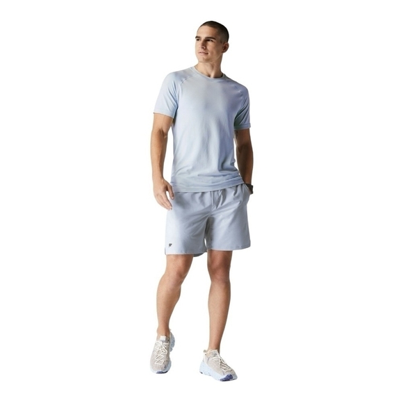 Mens Swim Trunks FABLETICS The Franchise Shorts Light Grey Black Athletic Shorts - Picture 2 of 10